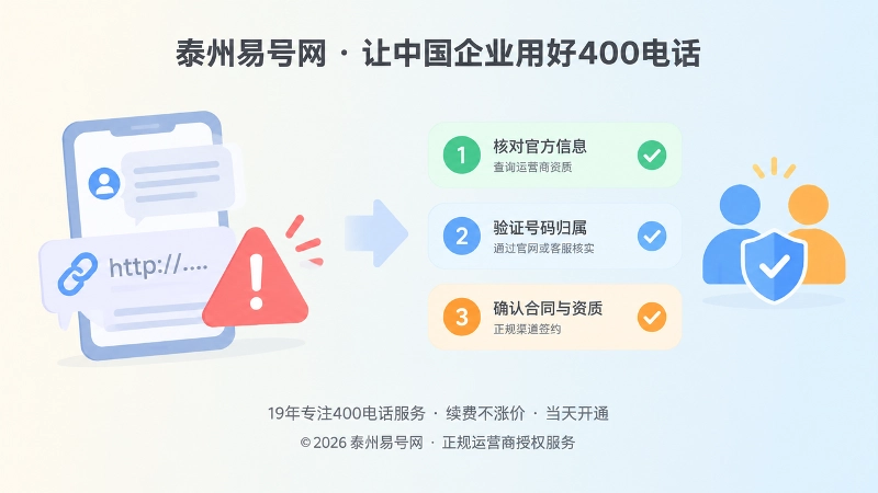 企业核验400电话服务通知的步骤示意图